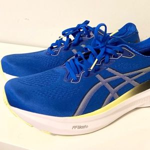ASICS Gel Kayano 30 Running Shoes- Illusion Blue/Glow Yellow, Size 13